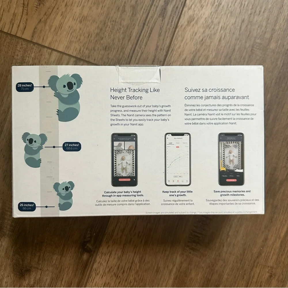 NEW!! Nanit Smart Crib Sheet with Koala Design, Gender Neutral, 100% Cotton